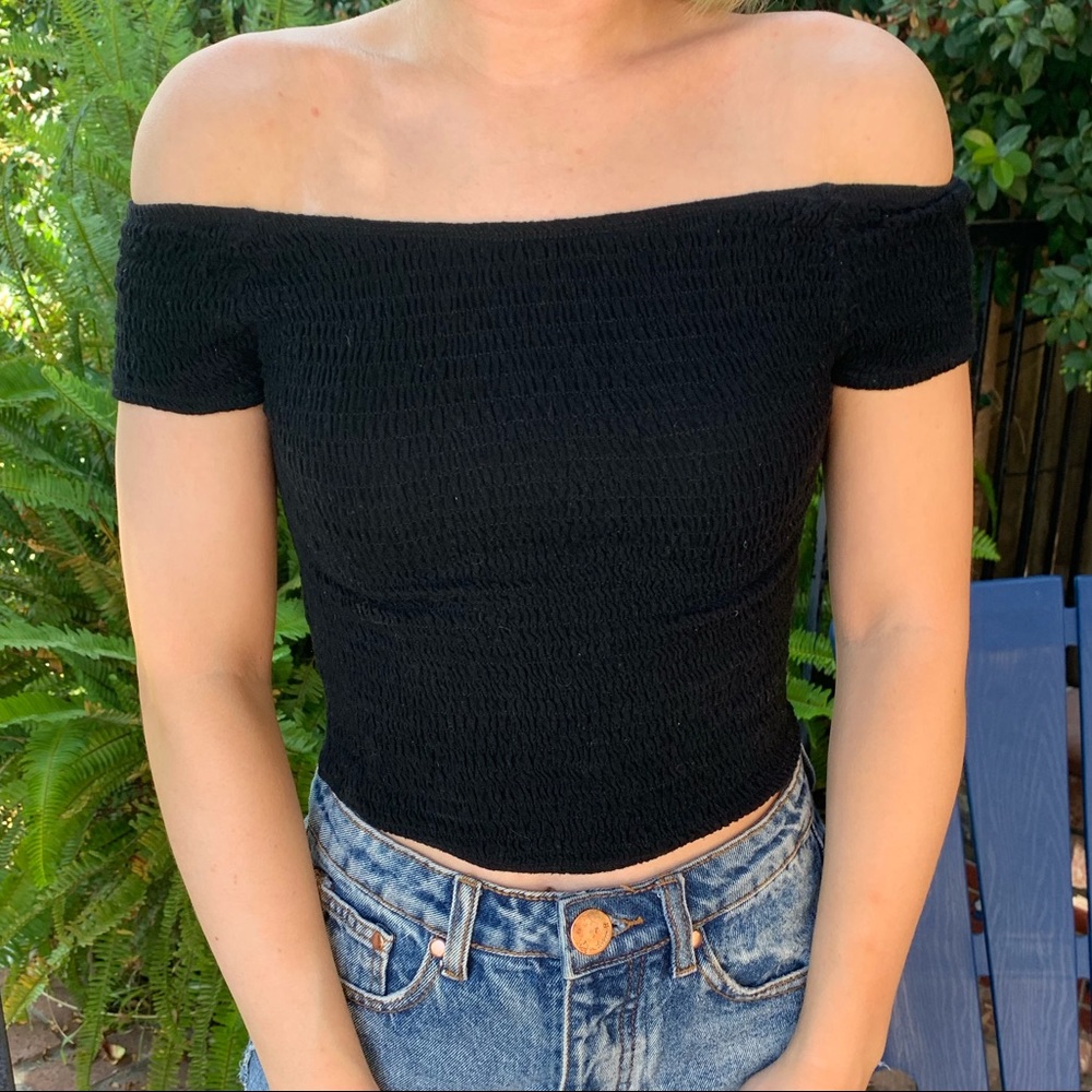 brandy melville off the shoulder top